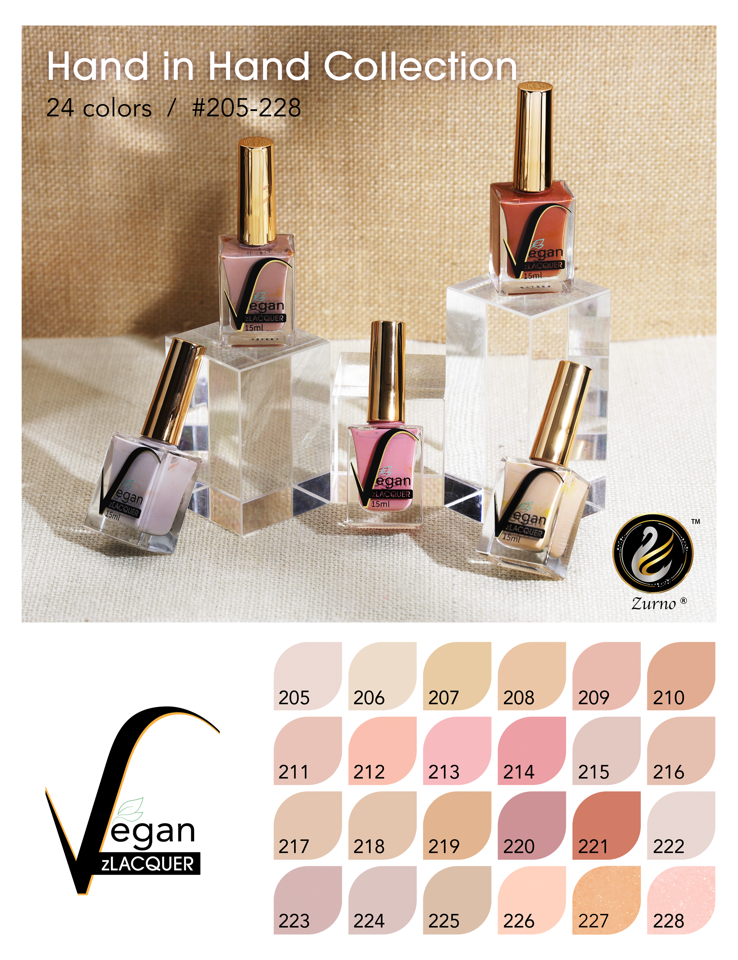 zBlend - zGel - zLacquer | #205 - #228 Hand in Hand Collection - 24 Colors