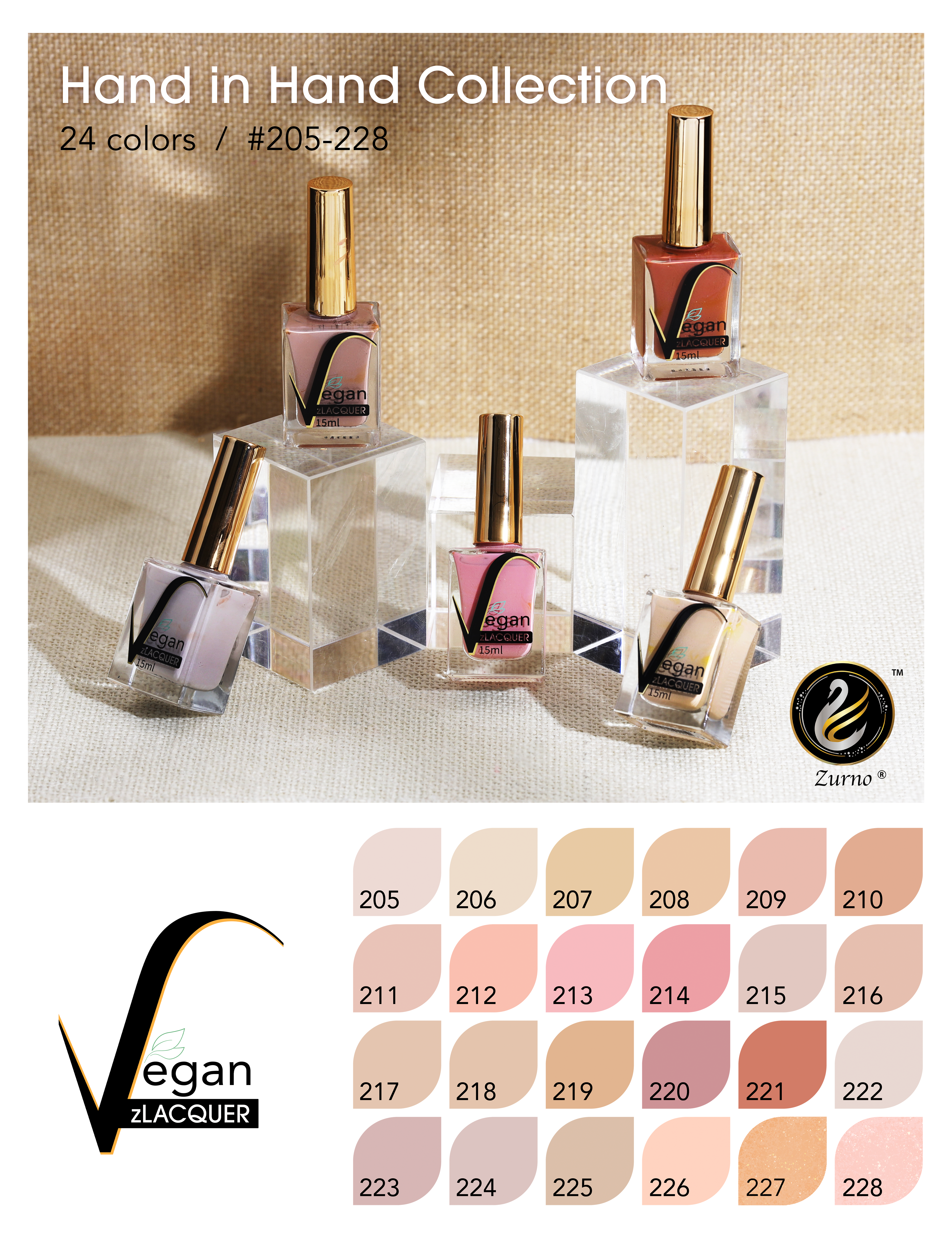 zBlend - zGel - zLacquer | #205 - #228 Hand in Hand Collection - 24 Colors