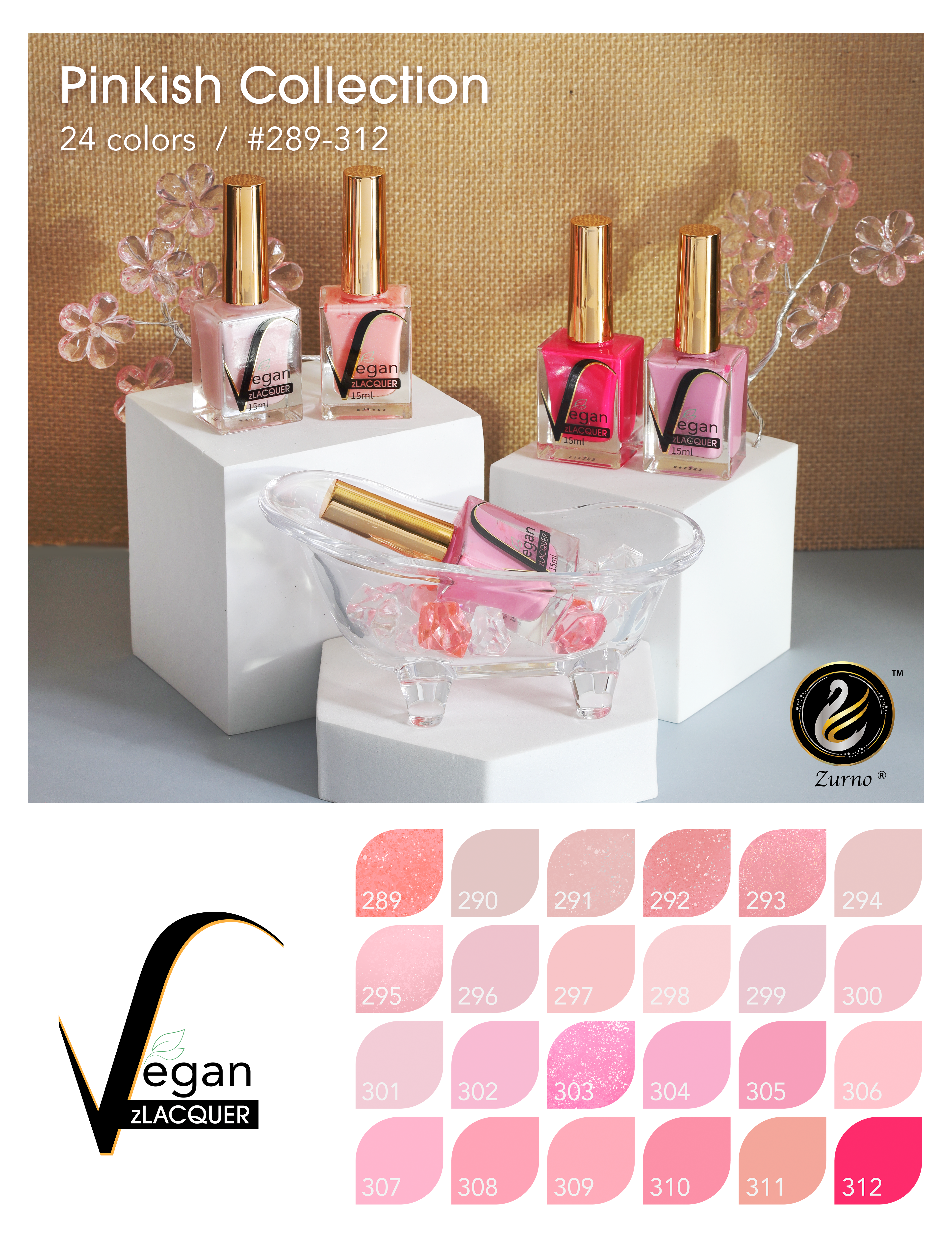 zBlend - zGel - zLacquer | #289 - #312 Pinkish Collection - 24 Colors