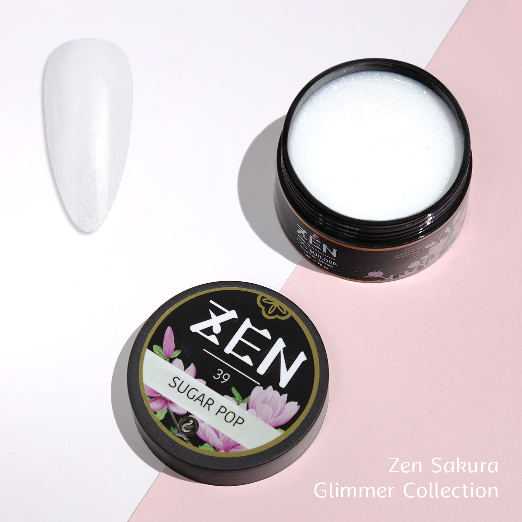 KaZEN | Builder Gel Sakura Glimmer Collection #37-#48 · Zurno