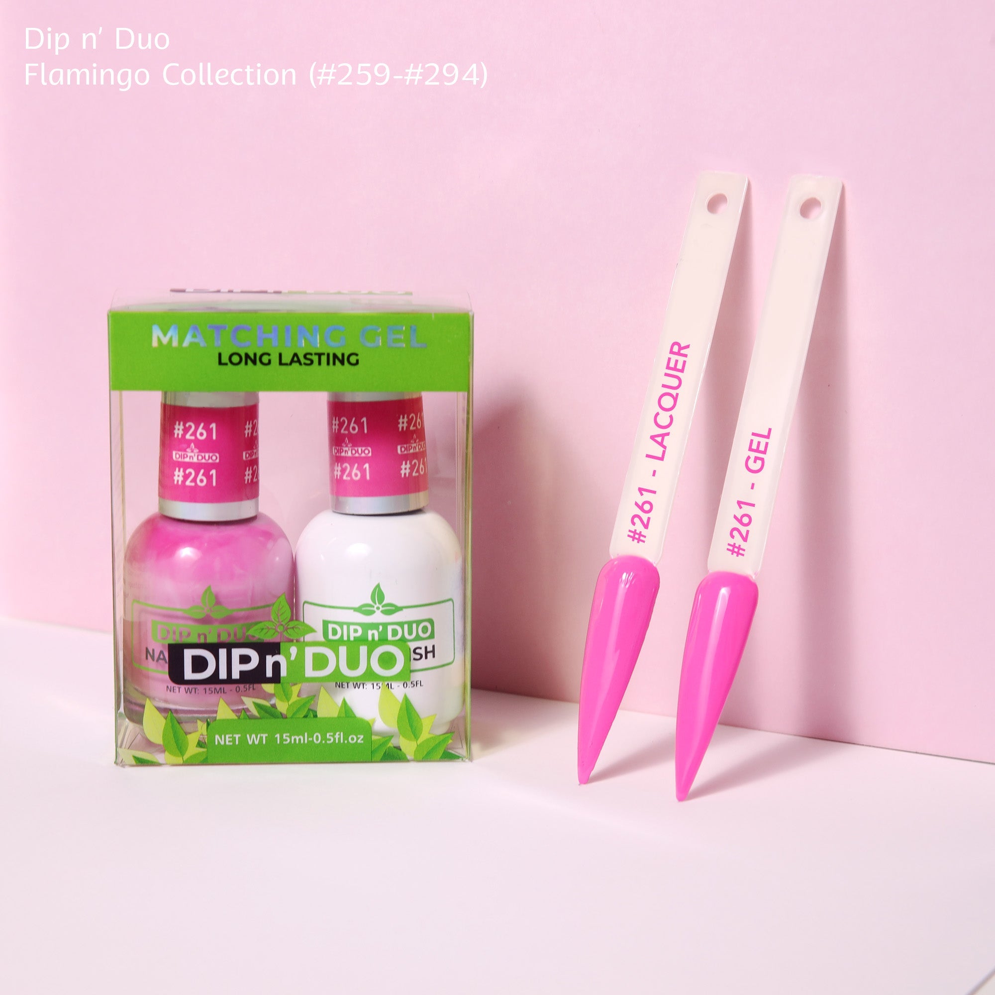 Dip n Duo Flamingo Collection Color 261 Gel polish Nail Lacquer 