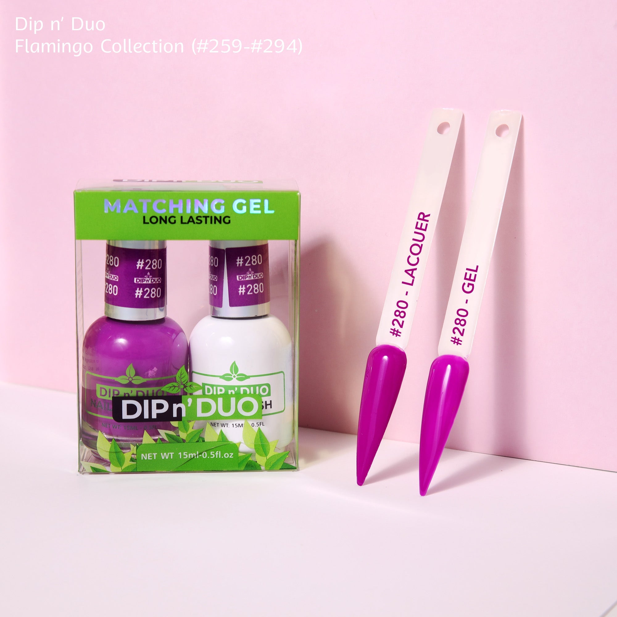 Dip n Duo Flamingo Collection Color 280 Gel polish Nail Lacquer 
