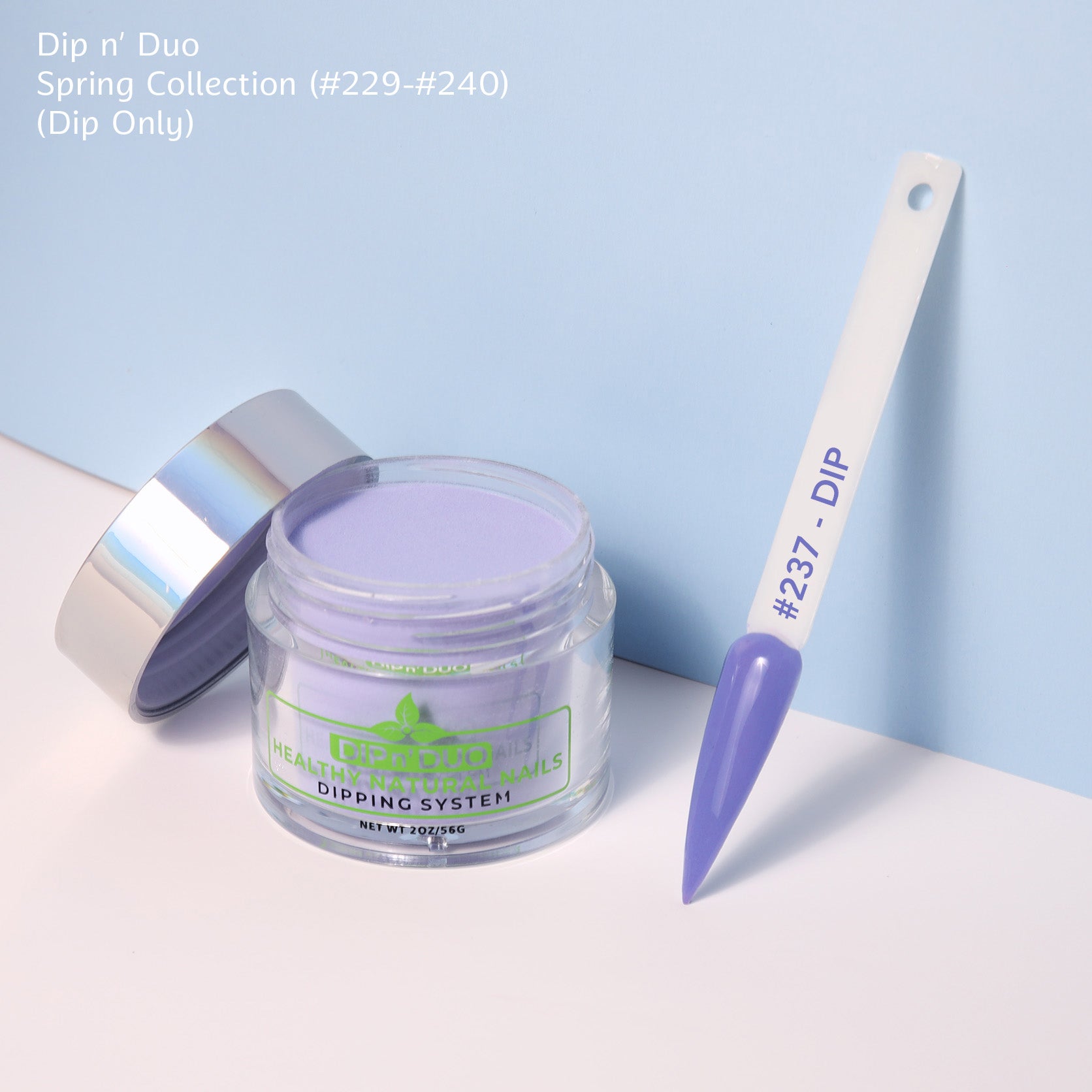 Zurno Dip n' Duo Spring Collection Dip Powder Nails Color 237 – Vibrant Dip Powder for Fingernail Dips & Dip Powder Manicure