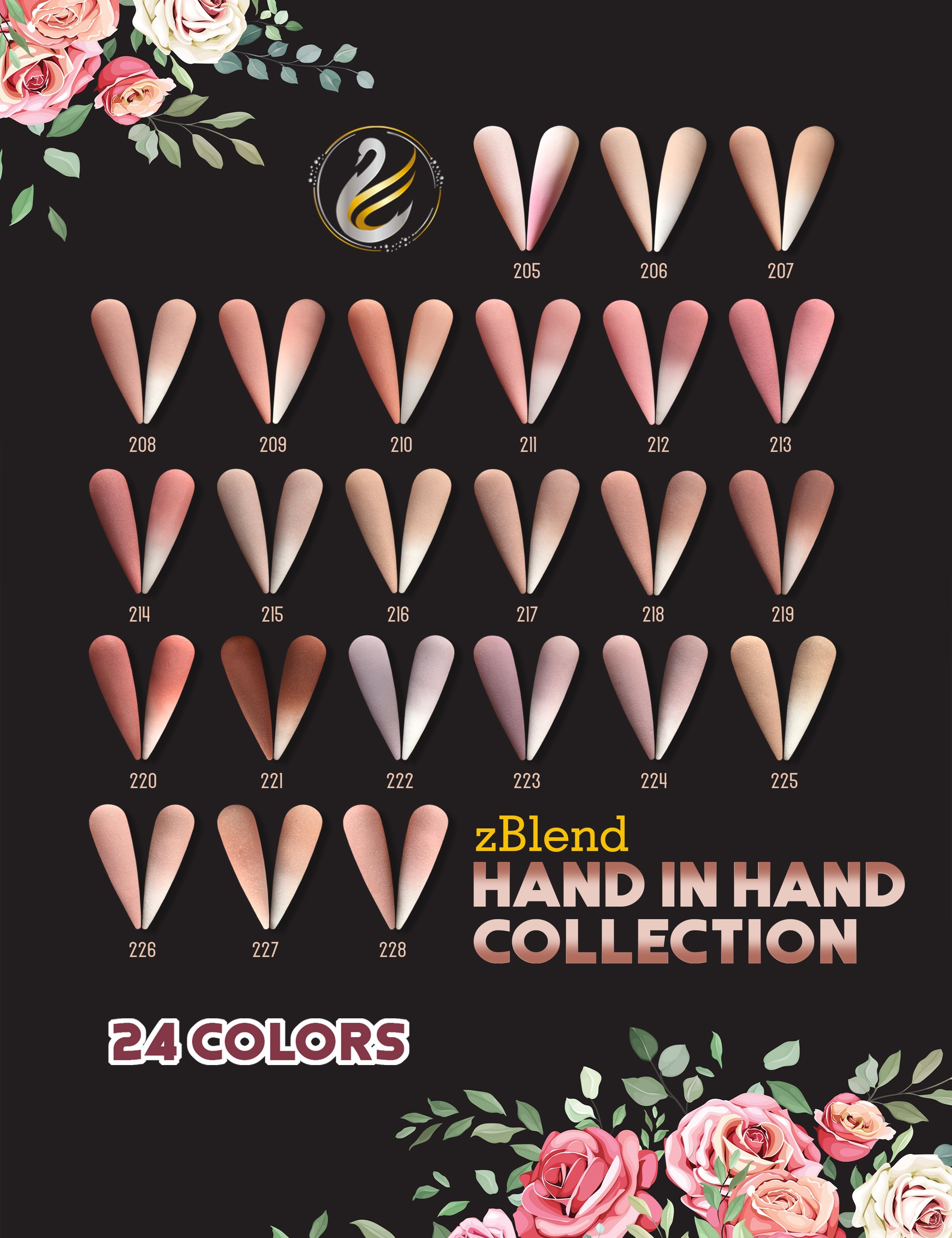 zBlend - zGel - zLacquer | #205 - #228 Hand in Hand Collection - 24 Colors