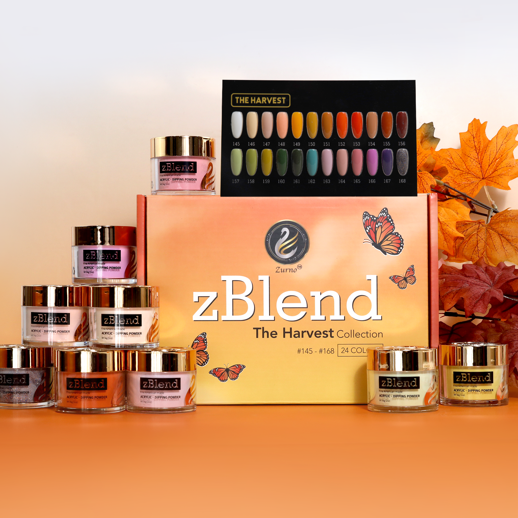 zBlend - zGel - zLacquer | #145 - #168 The Harvest Collection - 24 Colors